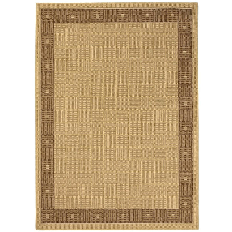 Hufflett 200 x 285cm Bone Border Ceduna Polypropylene Flat Weave Rug