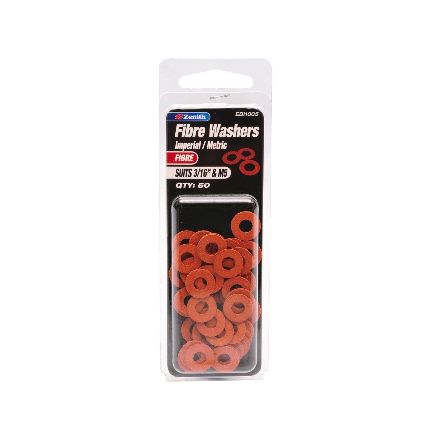 Zenith Fibre Washer - 3/16" & M5 - 50 Pack