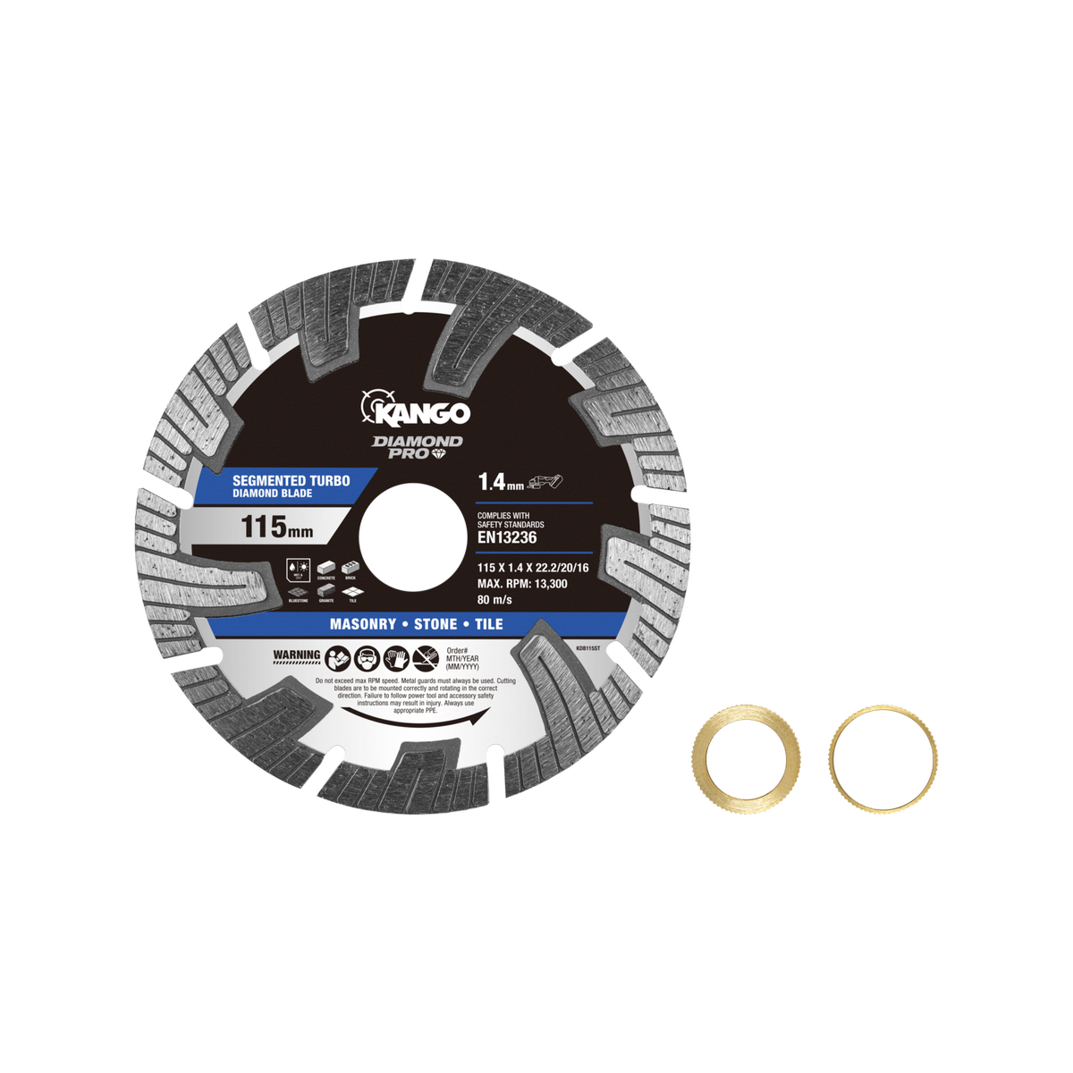 Kango Diamond Saw Blade - 115mm - Turbo - Dry Cutting