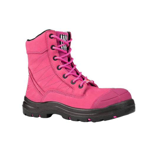 She Wear Achieves Hot Pink Women's Safety Workboots - Size AU 10 / EU 41
