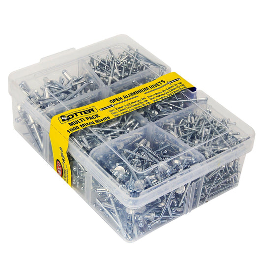 Otter Open Aluminium Rivet Combo - 120 x 178 x 57mm - 1000 Pack