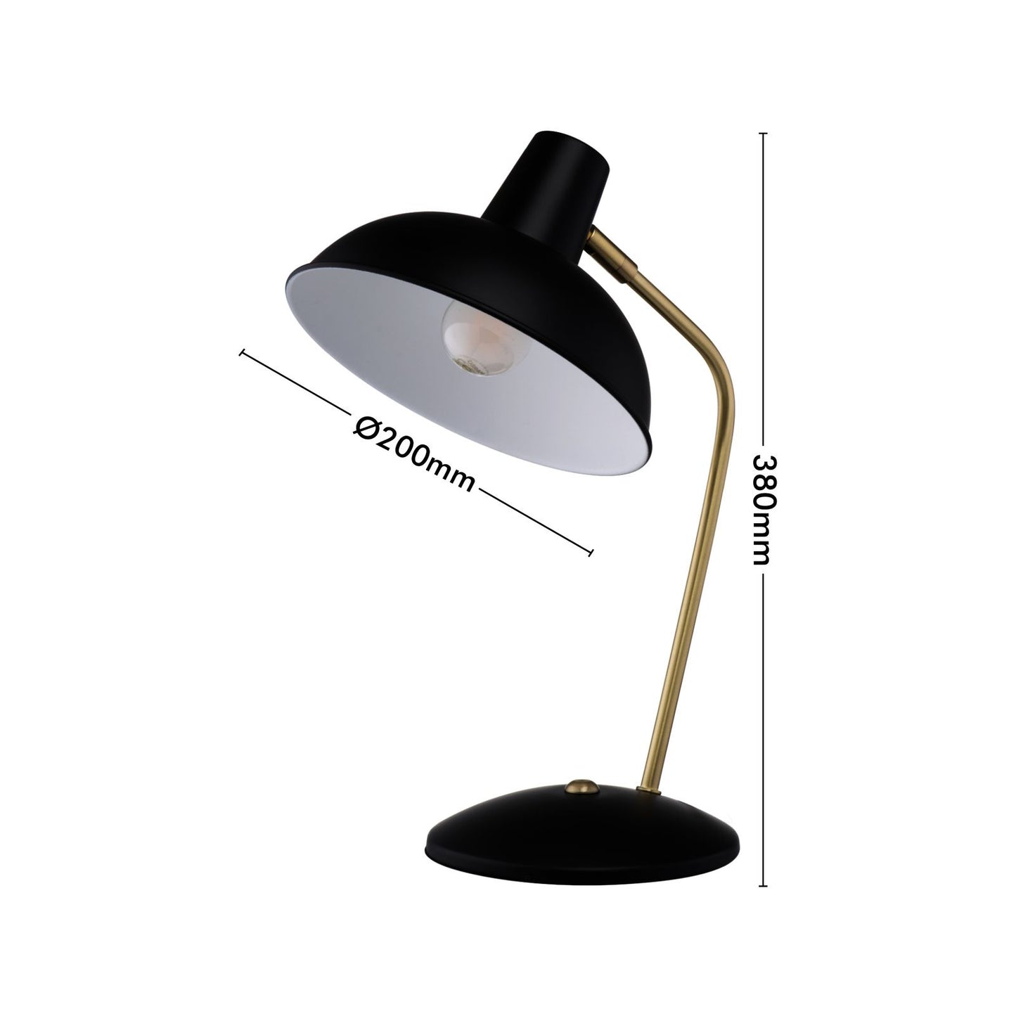 Verve Design Black Chloe Desk Lamp - 1200mm