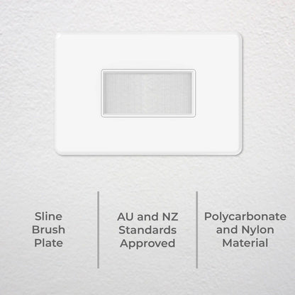 Deta S Line Brush Plate - 75 x 4.3mm - White