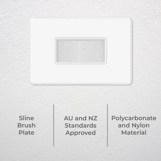 Deta S Line Brush Plate - 75 x 4.3mm - White