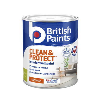 British Paints Mid Low Sheen Interior Paint - 1L