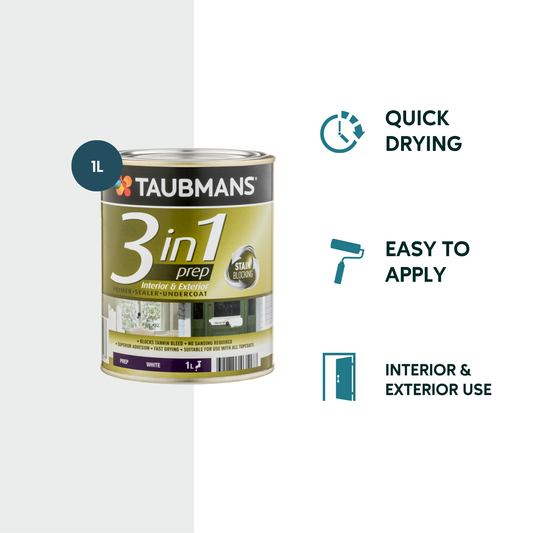 Taubmans 3 in 1 Primer - 1L - White