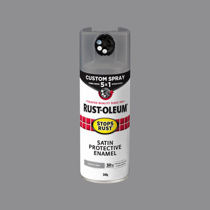 Rust Oleum Coastal Grey Satin Spray Paint - 340g - 5 in 1