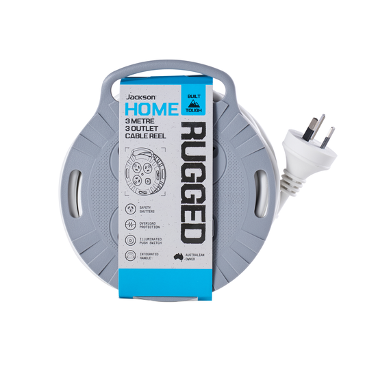 Jackson Rugged Extension Reel - 3 Outlet - 3m