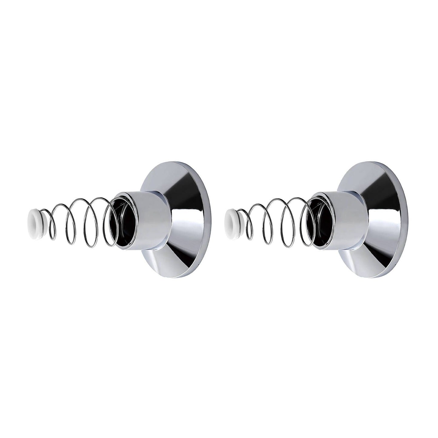 Shaw Mason Chrome Plastic Wall Flange - Pair - 65 x 65 x 82mm