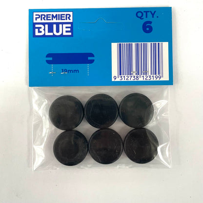 Premier Blue Blanking Grommet - 19mm - Black