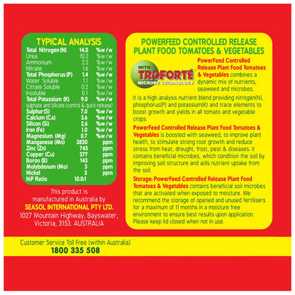 PowerFeed Controlled Release Plant Food - 1kg - Tomatoes & Vegetables