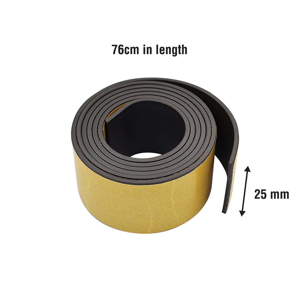 Everhang Self Adhesive Magnetic Strip - 760mm x 25mm - Flexible Black