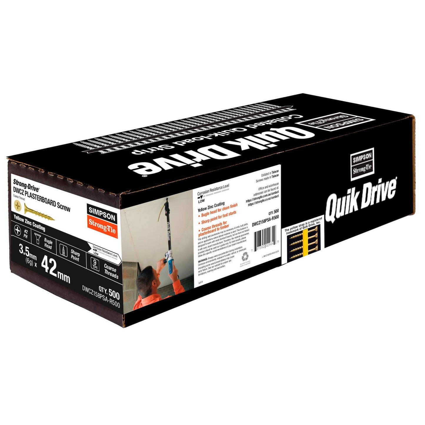 Simpson Strong Tie Collated Plaster Screw - 6g x 42mm - 500 Pack
