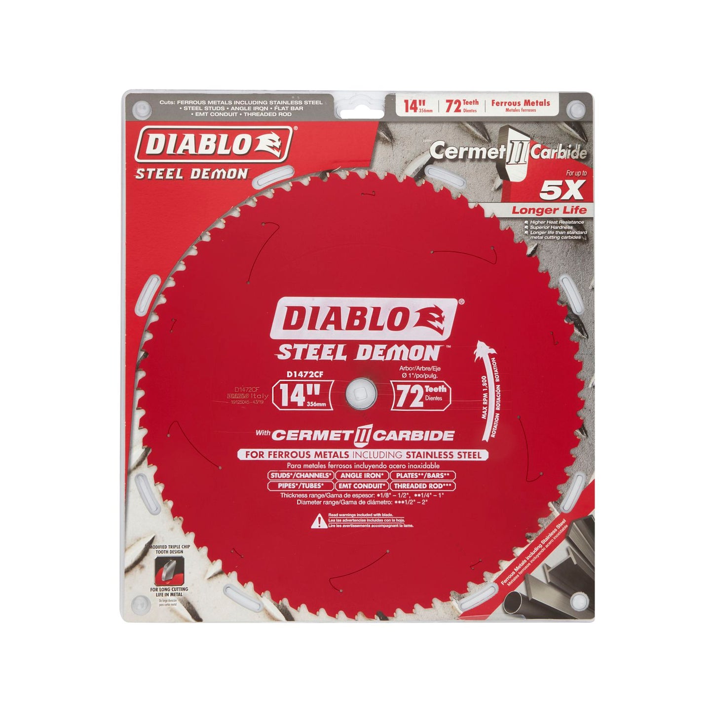 Diablo Steel Demon Saw Blade - 356mm - 72T