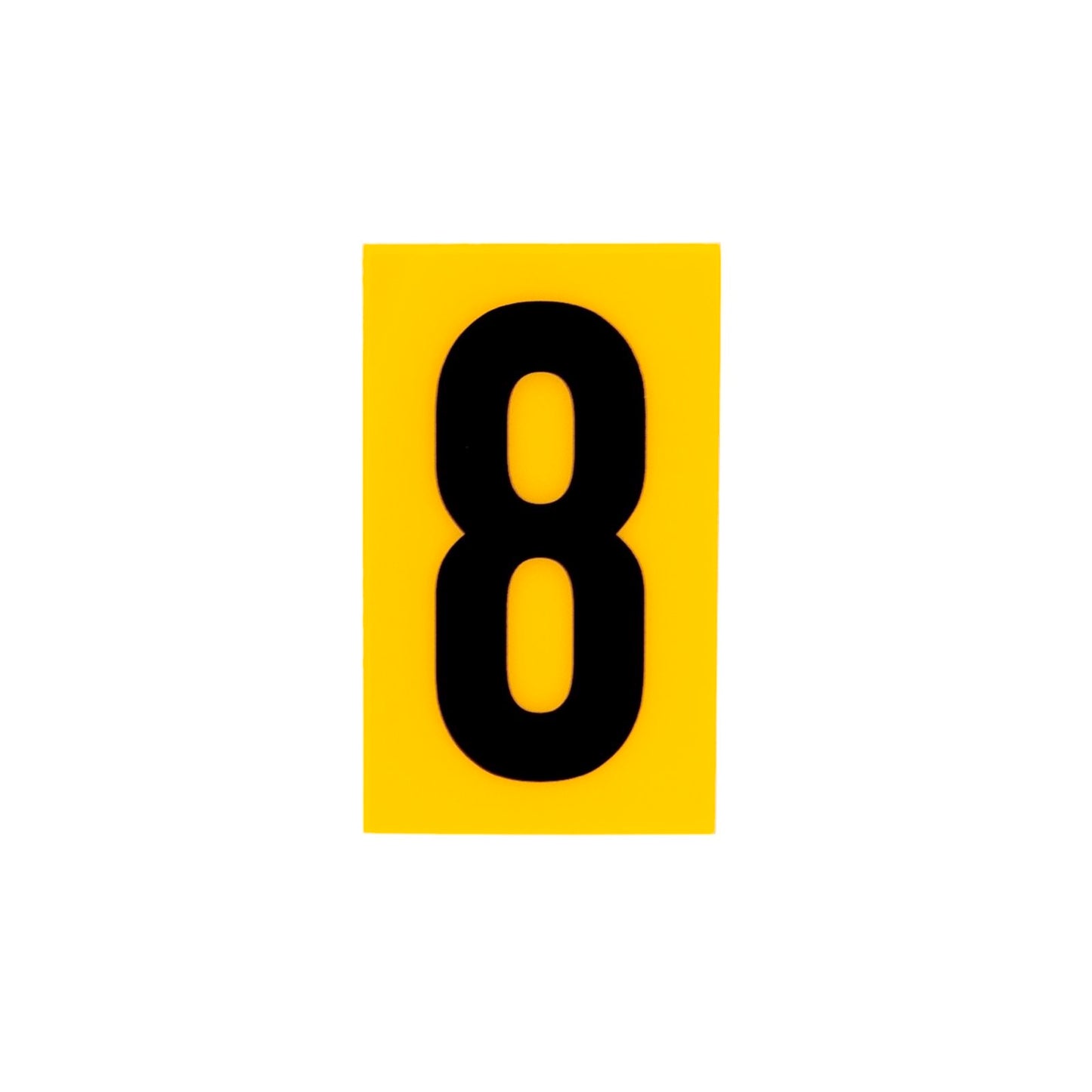 Sandleford Yellow Self Adhesive House Number 8 - 60mm
