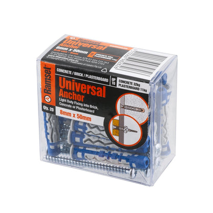 Ramset Universal Anchor - 8 x 50mm - 20 Pack