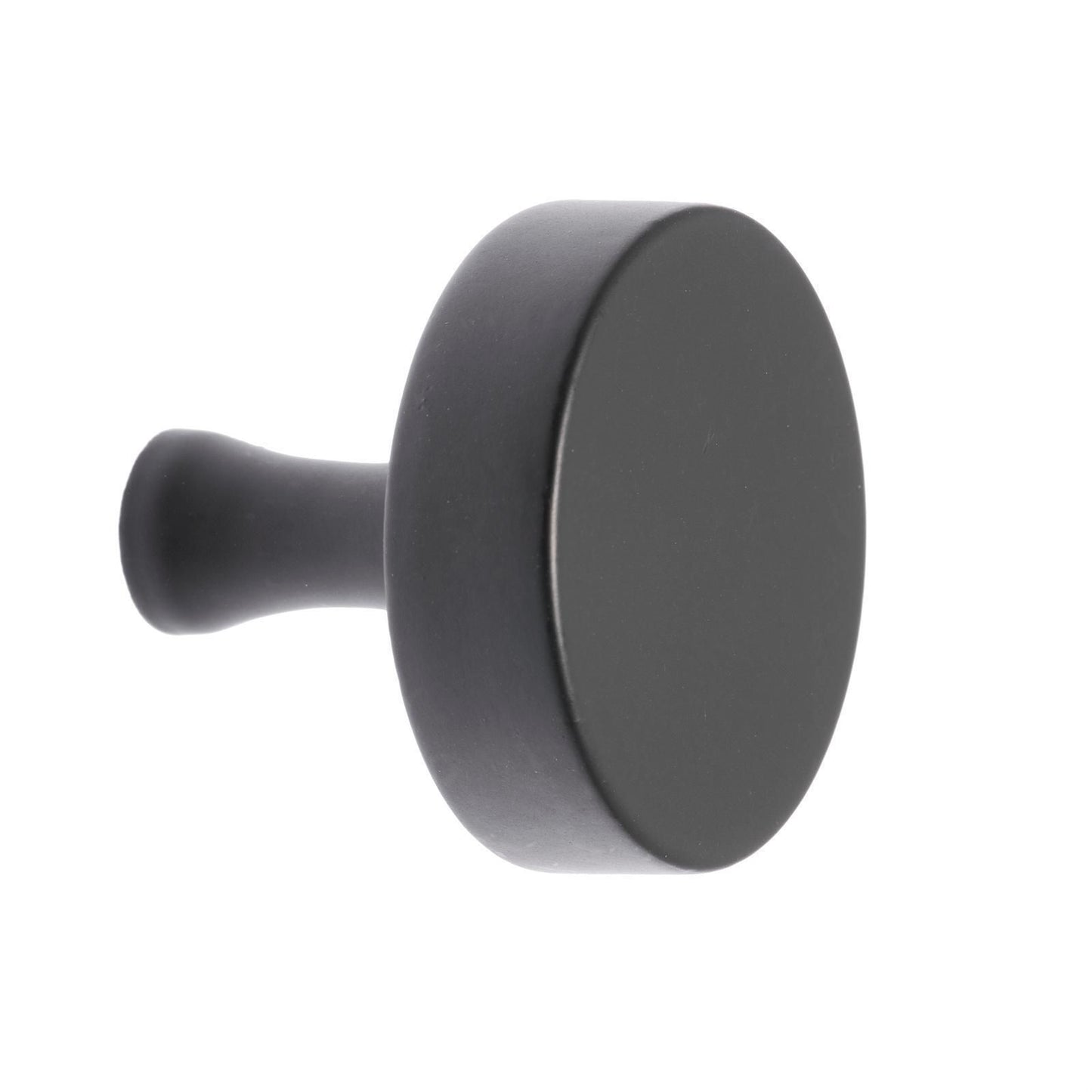 Lane Matte Black Thick Round Knob - 32mm - 6 Pack