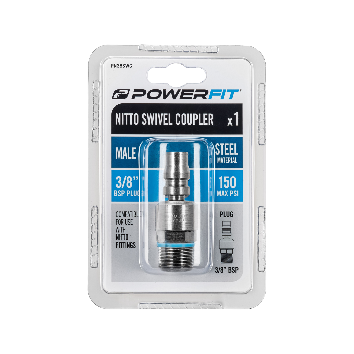 Powerfit Nitto Style Coupler - 3/8"