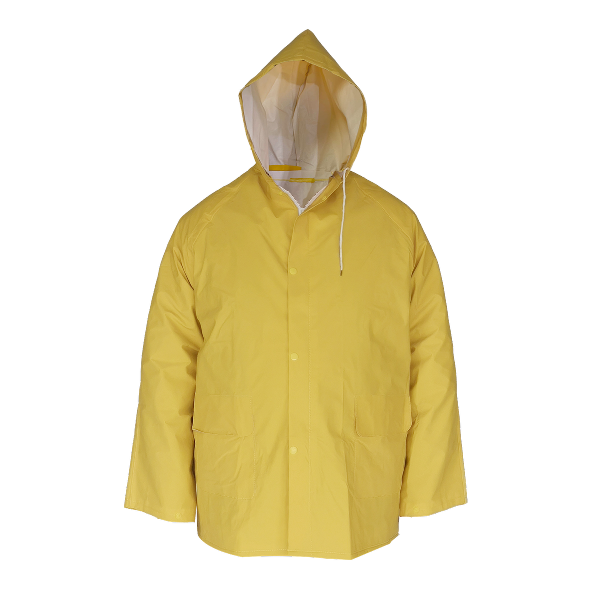 Gripwell Large Raincoat with Hood - 3/4 Length - Yellow - PVC - L