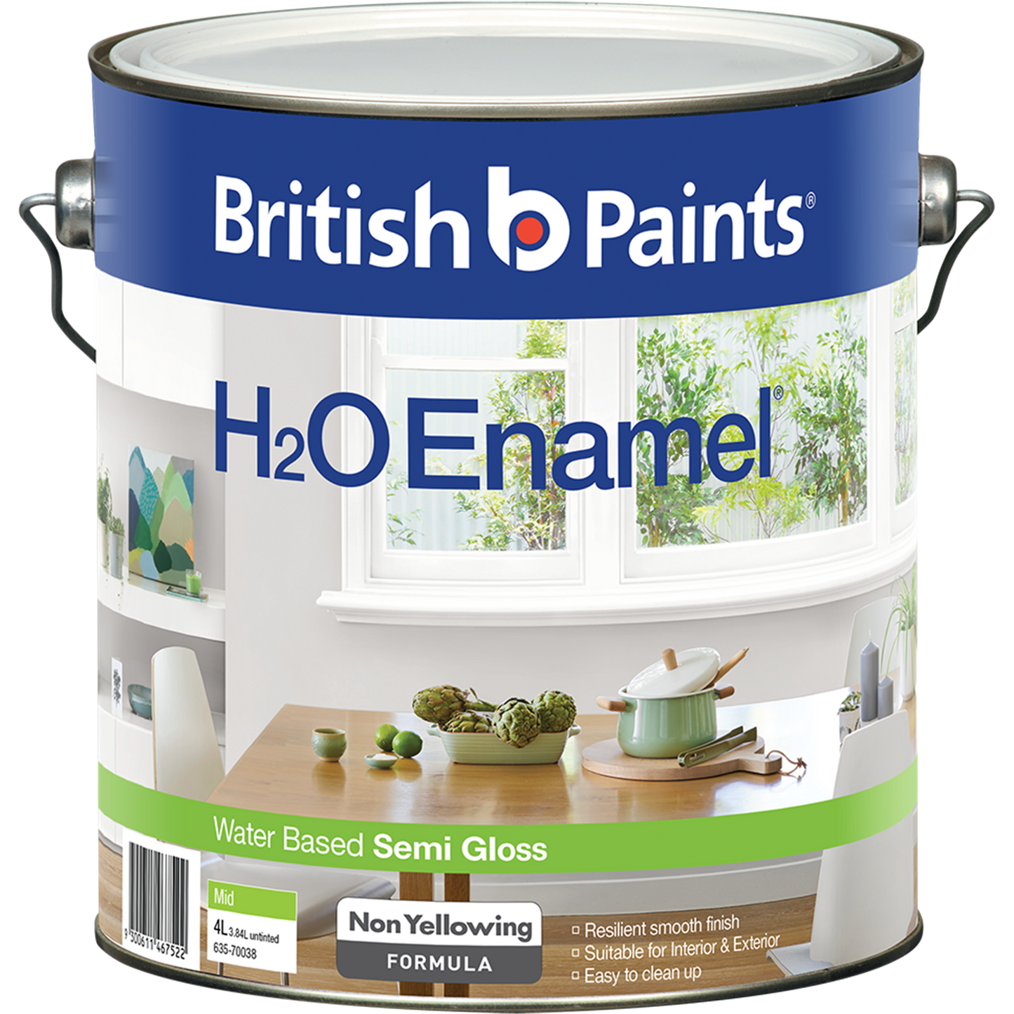 British Paints H2O Enamel - 4L