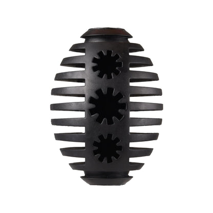 Gladiator Black Rubber Rugby Dog Toy