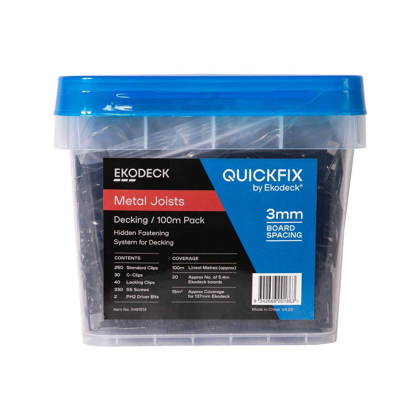 Quickfix Ekodeck Kit - 3mm - 100lm