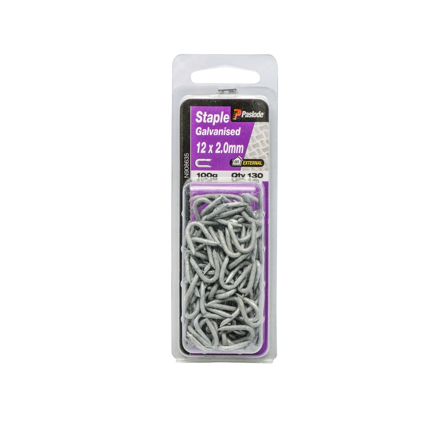 Paslode Galvanised Staple Nail - 12 x 2mm - 130 Pack