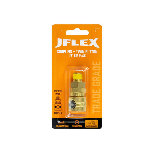 Jflex BSP Male Twin Coupling - 1/4" - 30 cfm