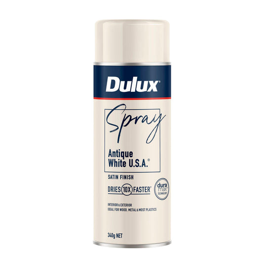 Dulux Satin Finish Spray Paint - 340g - Antique White