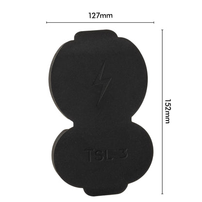 Deta EV Charger Plug Lid - 10 x 68 x 110mm - Black