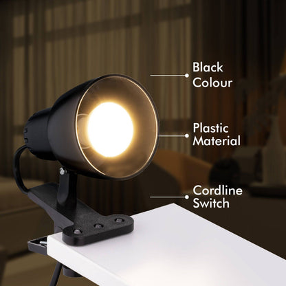 Verve Design Black Cassy Clip Lamp