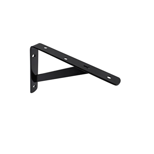 Carinya Black Heavy Duty Straight Stayed Bracket - 200x150mm