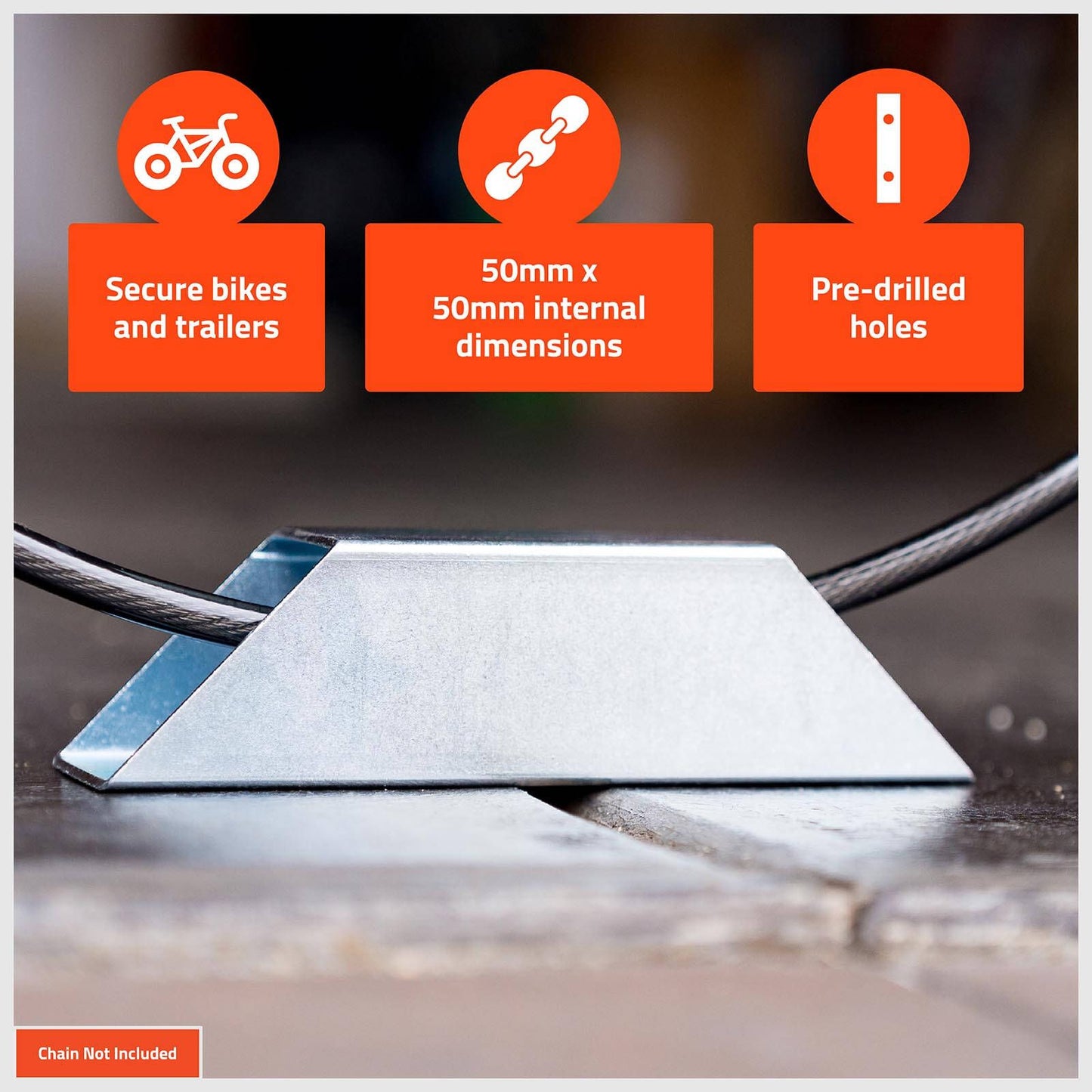 Taskmaster Zinc Floor Anchor Plate - 190 x 50mm