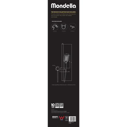 Mondella Wels Multifunction Rail Shower - 1180mm - Black Matte - 9L/min