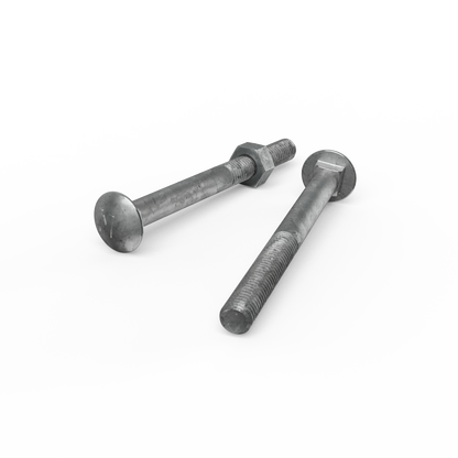 Zenith Hot Dip Galvanised Cup Head Bolts & Nuts - M8 x 90mm - 25 Pack