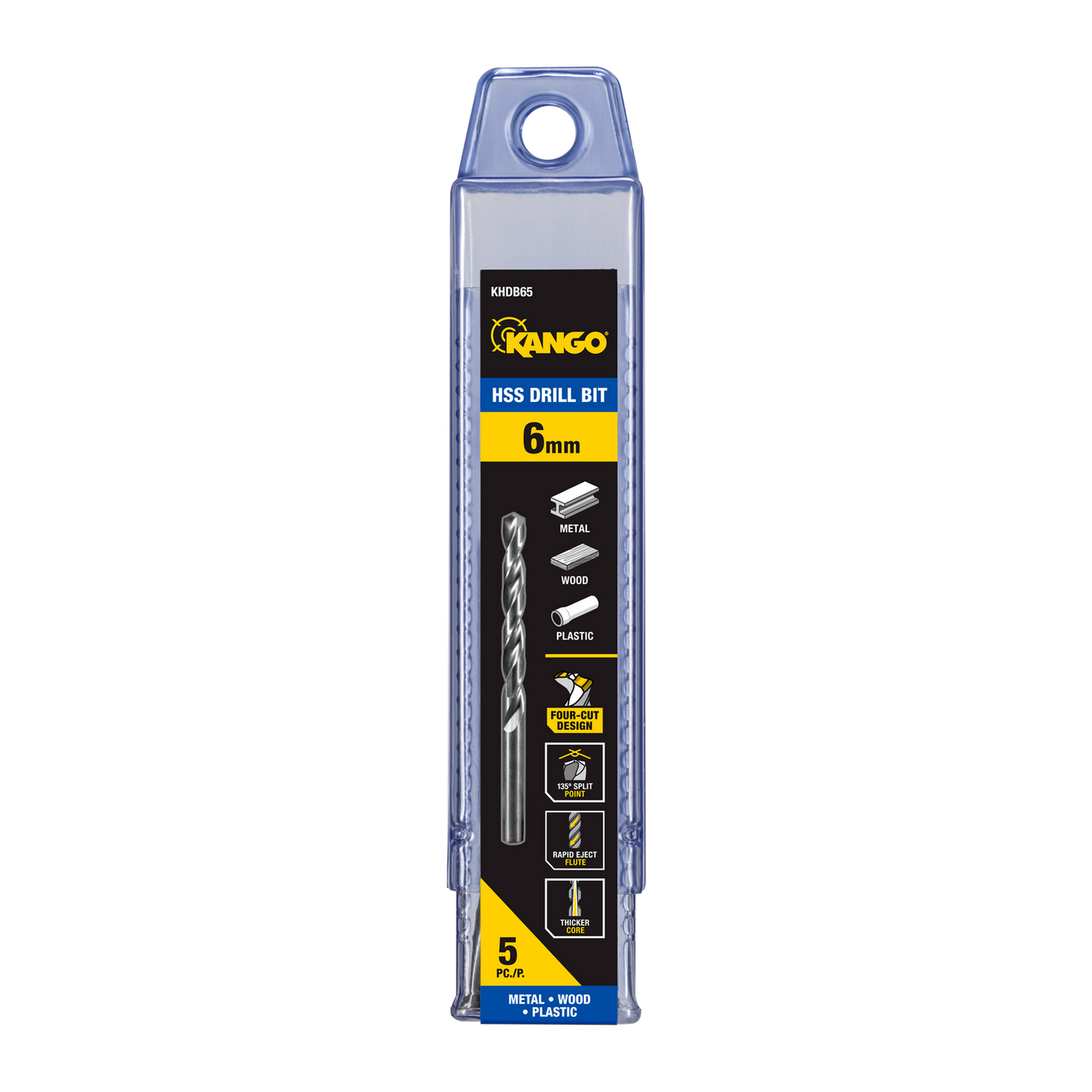 Kango HSS Drill Bit - 6mm - 5 Pack