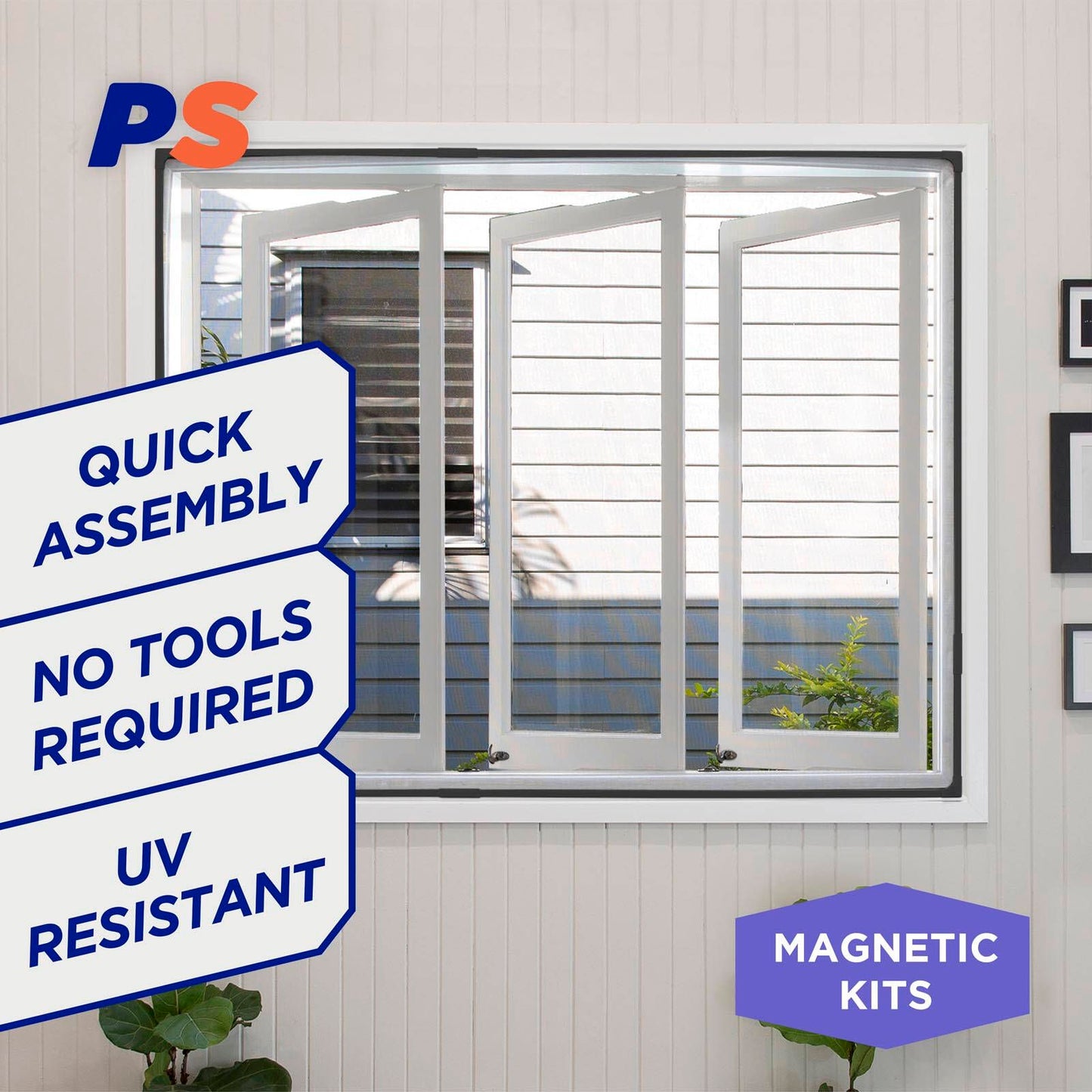 Permastik Magnetic Insect Screen Kit - 1.2 x 1m - Black