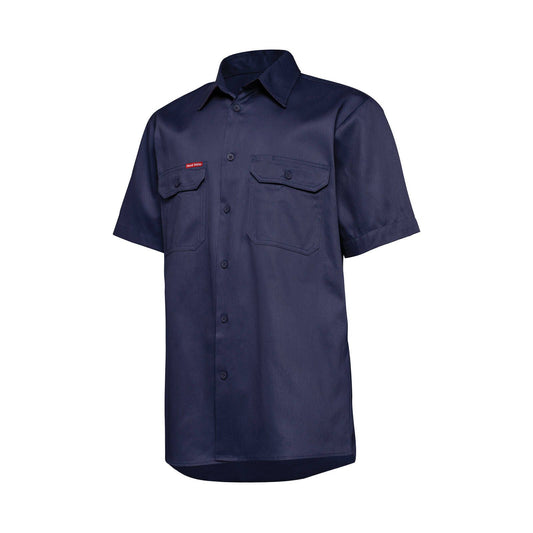 Hard Yakka Core Lightweight Vented Short Sleeve Shirt - Size S - Navy