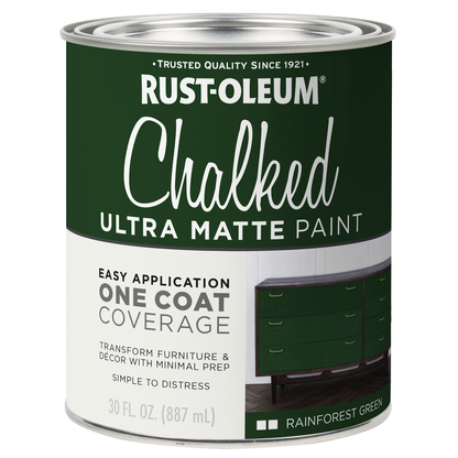 Rust Oleum Chalked Paint - 887ml - Rainforest Green