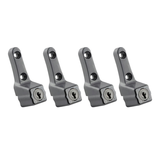 Ikonic Silver Sliding Window Lock - 4 Pack