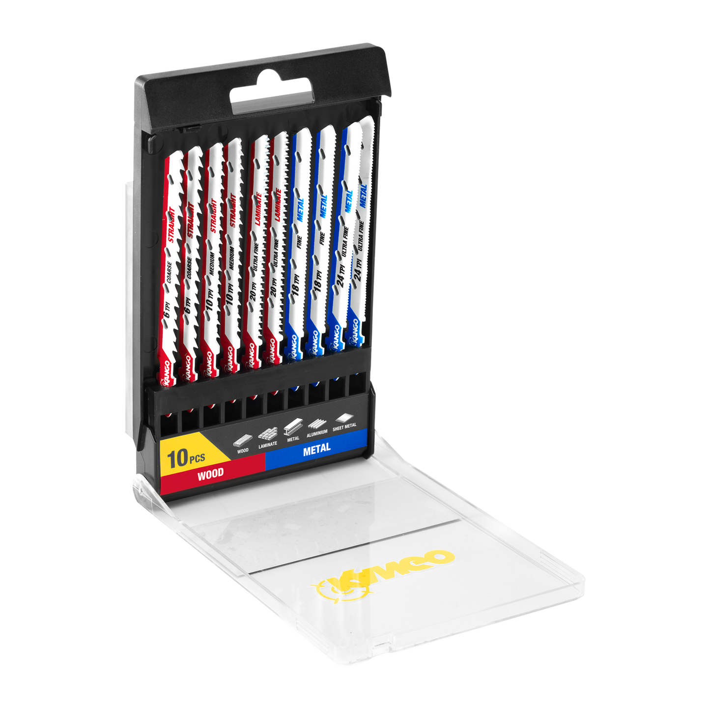 Kango All Purpose Jigsaw Blade Set - 10 Piece - 102 x 13 x 124mm