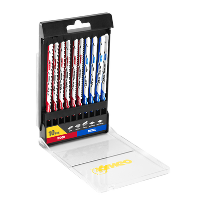 Kango All Purpose Jigsaw Blade Set - 10 Piece - 102 x 13 x 124mm