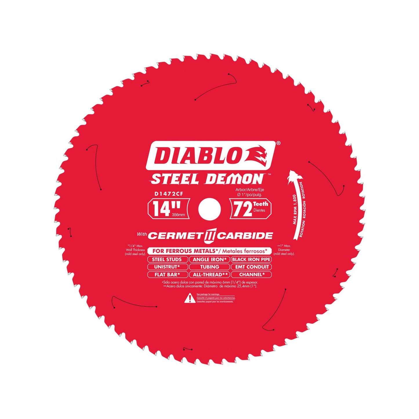Diablo Steel Demon Saw Blade - 356mm - 72T