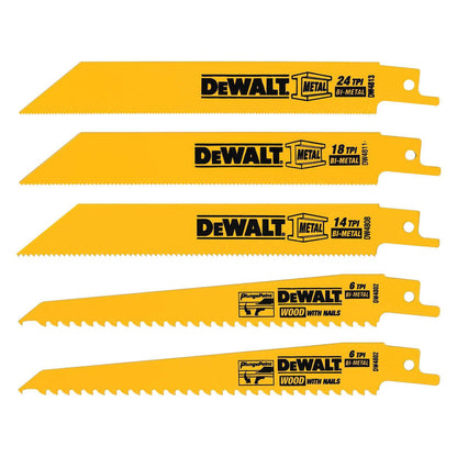 Dewalt Reciprocating Blade Set - 5 Piece