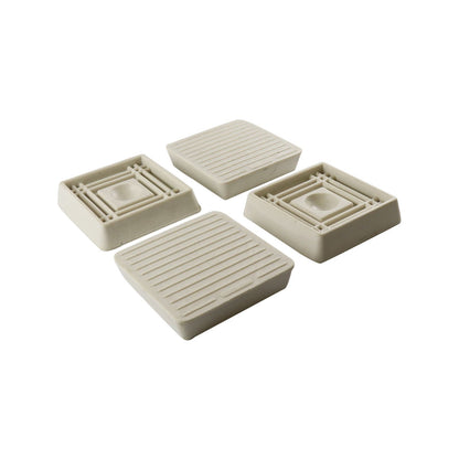 Surface Gard White Rubber Base Castor Cup - 40mm - 4 Pack