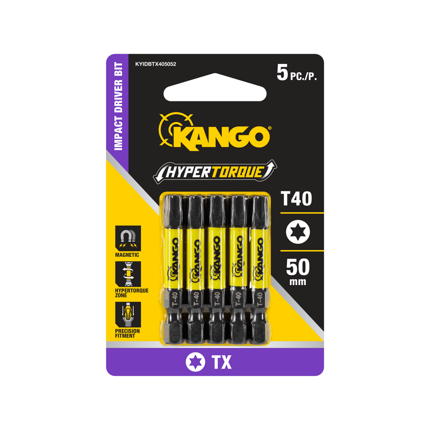 Kango Impact Driver Bit - TX40 - 50mm - 5 Pack