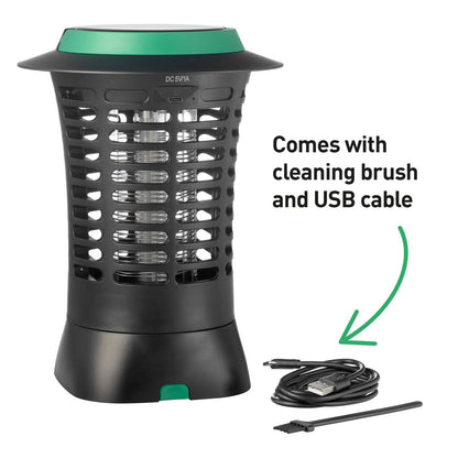 Gecko Solar USB Rechargeable Zapper - 175mm - High Impact Plastic - Lantern