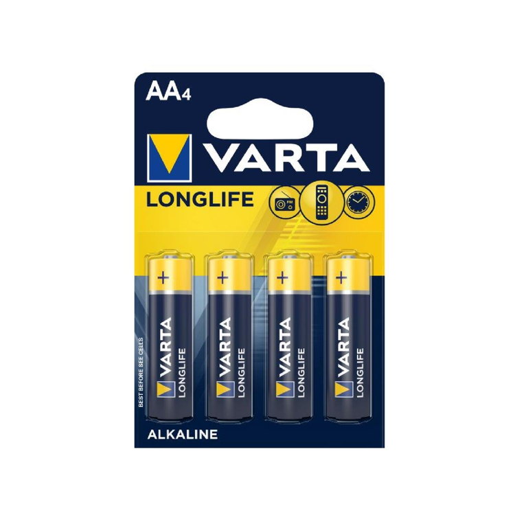 Varta LongLife AA Alkaline Batteries - 4 Pack