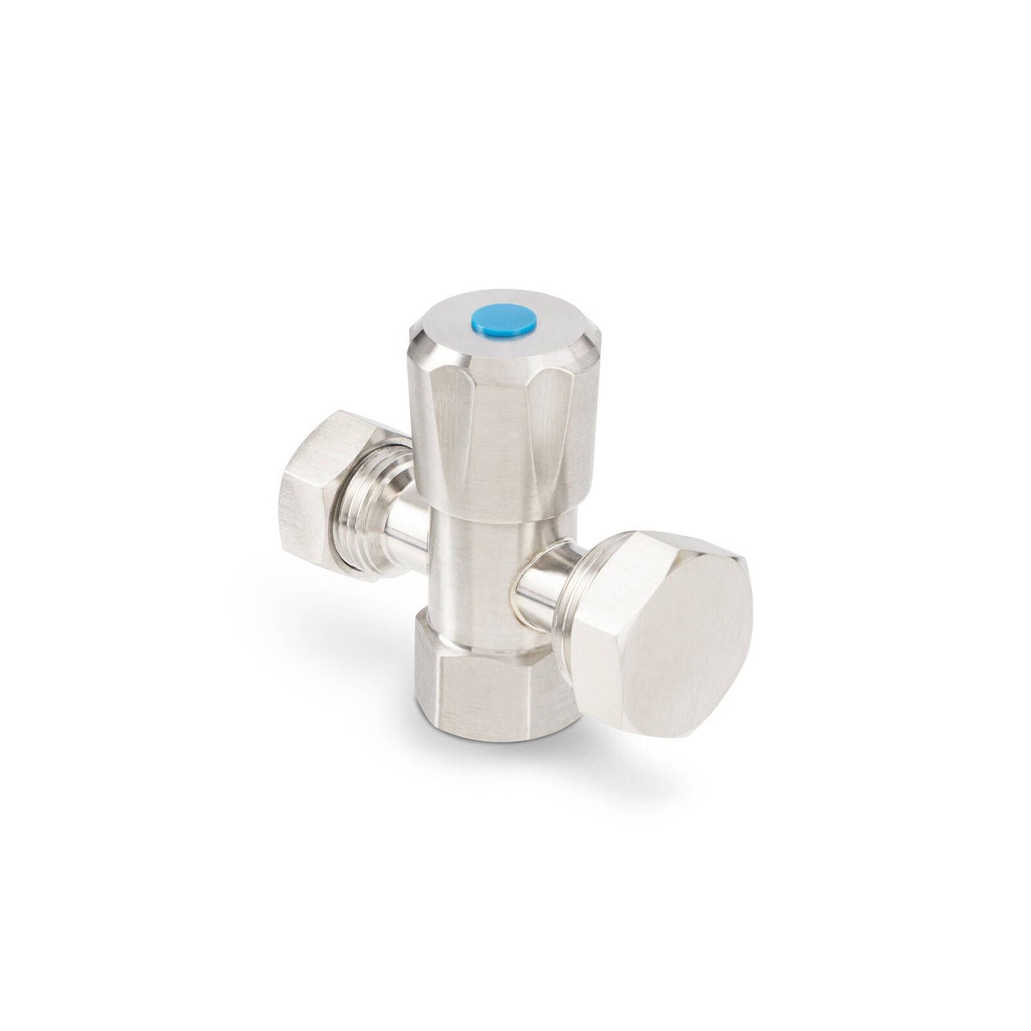 Brasshards 2 Way Under Sink Valve - 20mm x 15mm - Stainless Steel
