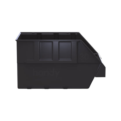 Handy Storage Plastic Storage Tote 30 Grey Durable Stackable Bin